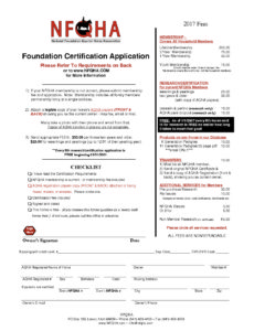 Foundation Quarter Horse Research / Certification Application